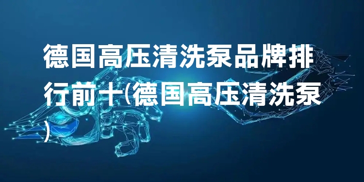 德国高压清洗泵品牌排行前十